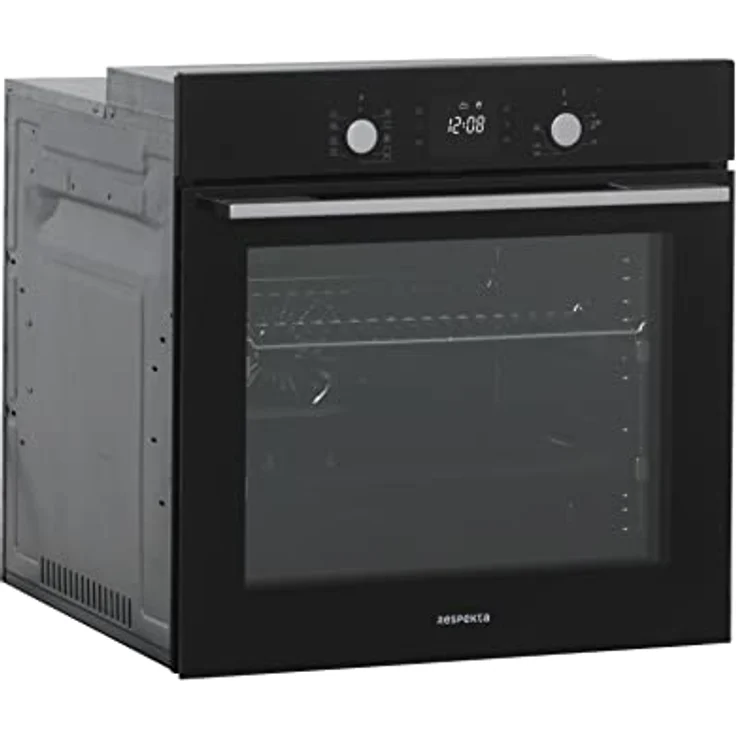 Respekta Autarker Einbaubackofen AB700 mit Glaskeramikkochfeld, Energieeffizienzklasse A, 80 Liter Garraum, LED Timer - Schwarz – Bild 2
