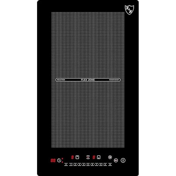 K&H Domino 2 Zonen FLEX Induktionskochfeld Autark Eingebaut 30-IN-3400FLX, leistungsstark mit Sensor Touch-Control-Steuerung, schwarz – Bild 1