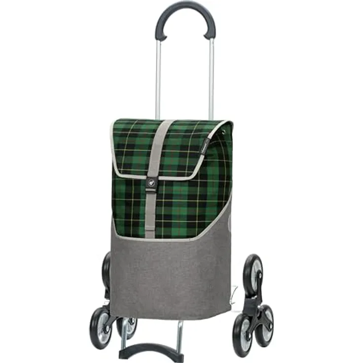 Andersen Shopper Scala Shopper Treppenst. Gese Einkaufstrolley, 59 cm, grün, aus 100% Polyester, kompakte Größe 35 cm x 24 cm