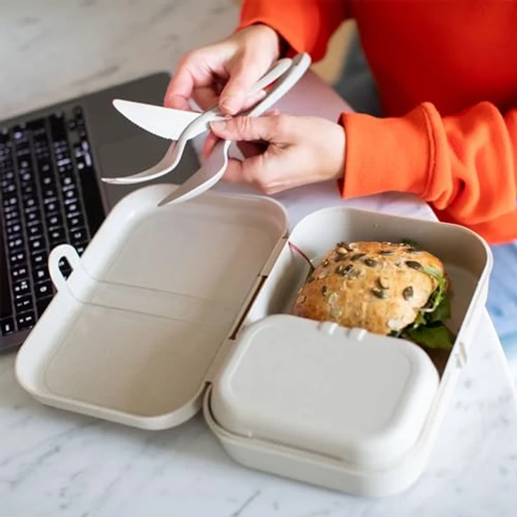 Koziol Lunchbox Pascal Ready 4-teilig, Blau, Biokunststoff, Set, Ohne Motiv – Bild 4