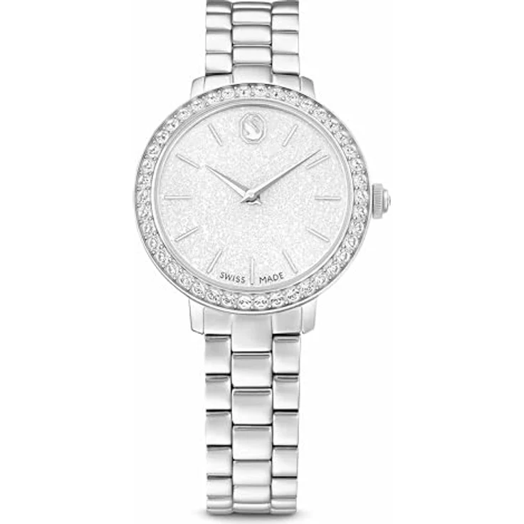 Swarovski Quarzuhr MATRIX 3-LINK 5706182, Damenuhr mit Edelstahlarmband, 30 mm, Swiss Made, Kristall-Pavé-Lünette, wasserdicht bis 50 m – Bild 1