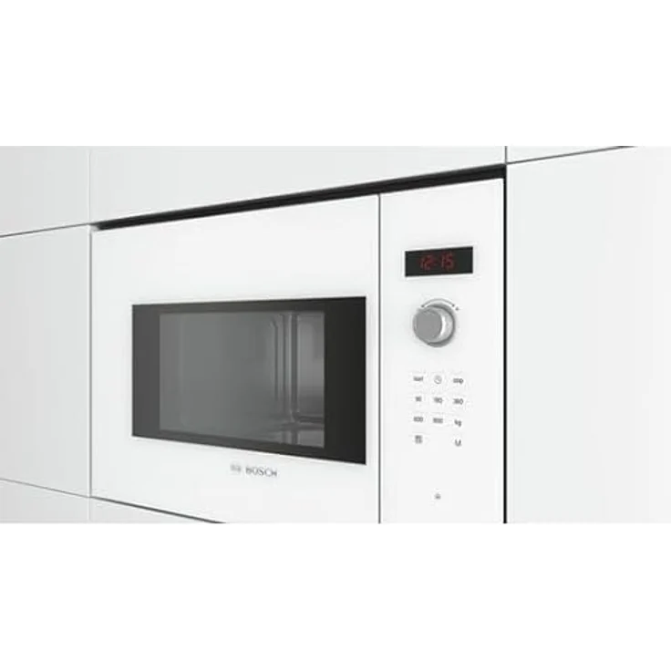 Bosch BFL523MW1F, 20-Liter Einbau-Mikrowelle mit 800 W, weiß, 7 automatische Programme, Edelstahl Innenraum und LED-Anzeige – Bild 5