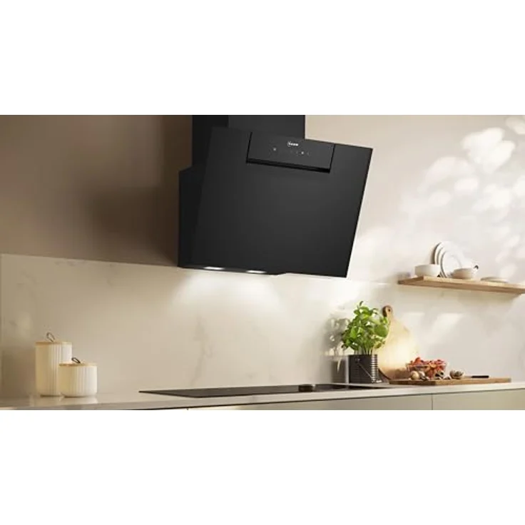 NEFF D65IFN1S0 Wandesse N50, Dunstabzugshaube zur Wandmontage, 60cm breit, Efficient Drive, LED-Beleuchtung, Kochfeldbasierte Haubensteuerung, Touch Control, Metallfettfilter, Schwarz – Bild 2