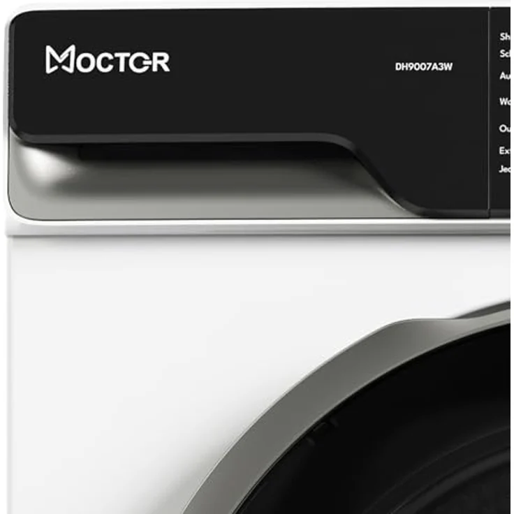 MOCTOR Wärmepumpentrockner DH9007A3W, 7 kg, 15 Programme, WI-FI VeeZyApp, Zwei-Wege-Schleudern, Startzeitauswahl, LED-Display – Bild 2