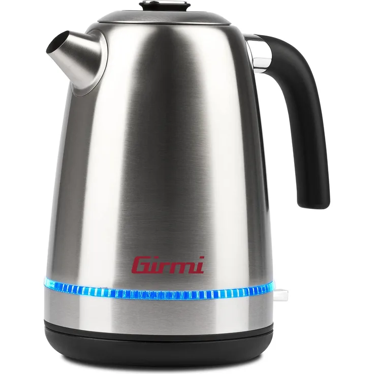 Girmi BL3300, Wasserkocher aus Edelstahl, schnell erhitzend in Schwarz mit blauem Betriebslicht