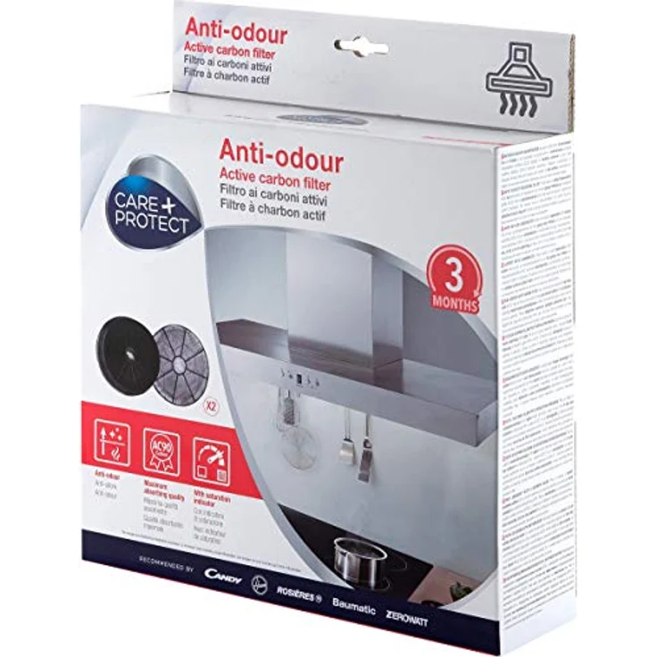 CARE+PROTECT Aktivkohlefilter für Abzugshauben, maximale Absorption, Sättigungsanzeige, selbstlöschend, 2x220 g – Bild 5