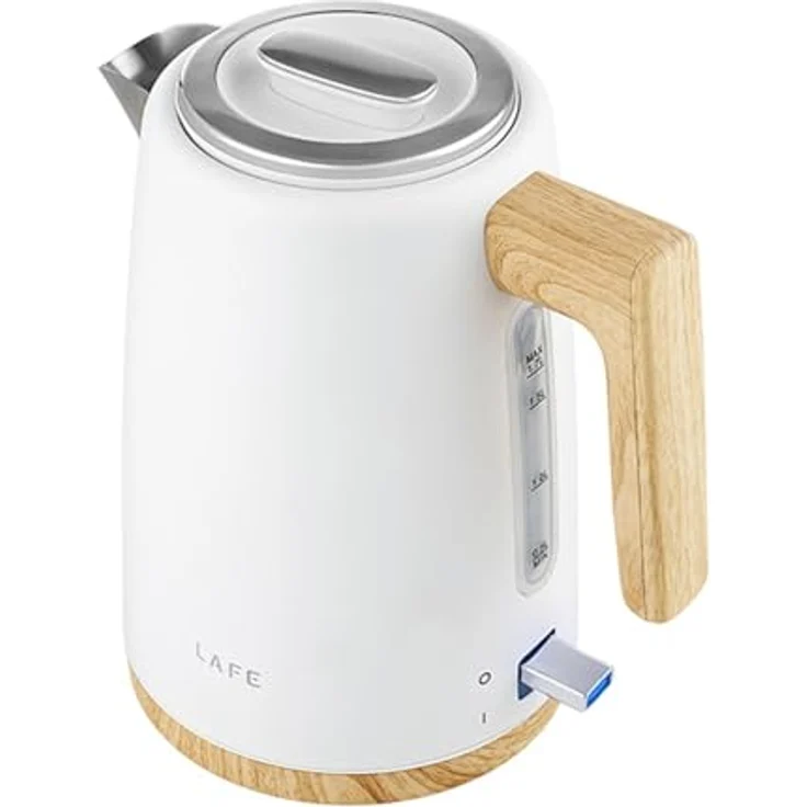 Lafe Scandi Elektrischer Wasserkocher, 2200 W, 1,7 l, Weiß, mit Kalkfilter, STRIX-Anschluss, automatische Abschaltung, Überhitzungsschutz, nordisches Design, BPA-frei – Bild 3