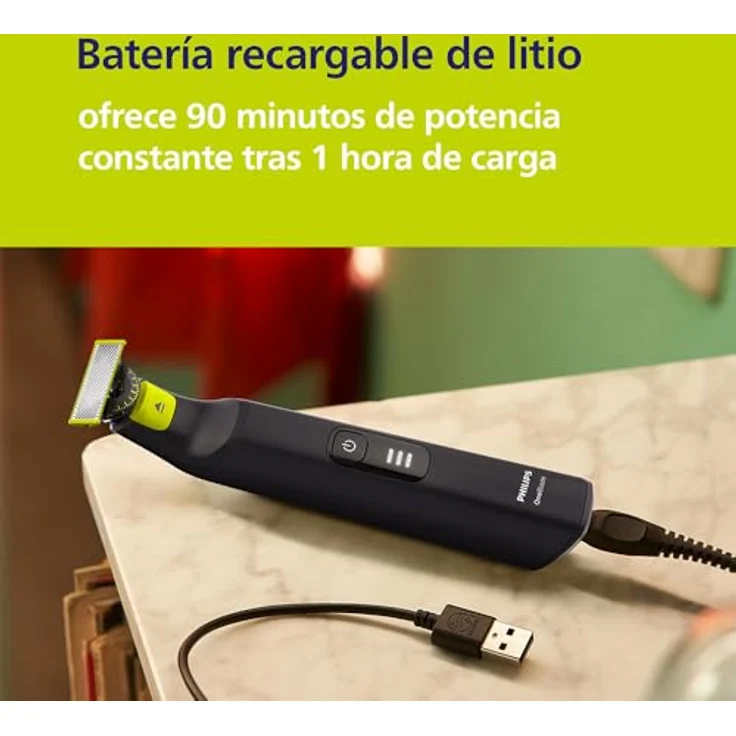 Philips Herrenrasierer QP6542/15 OneBlade Pro 360, innovatives 360-Grad-Klinge, 14 Längeneinstellungen, nass/trocken, schwarz – Bild 6