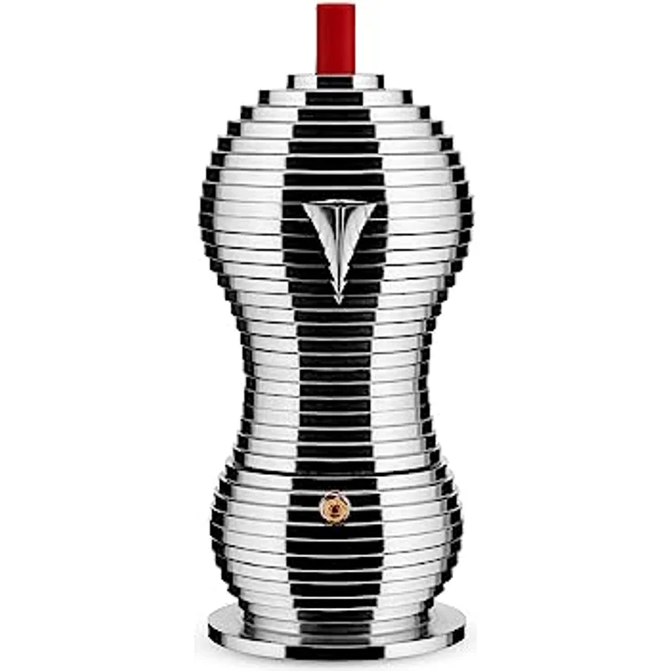 Alessi Pulcina MDL02-6 RFM Design Kaffeemaschine mit Magnetbode aus Aluminium und PA, 6 Tassen, rot – Bild 2