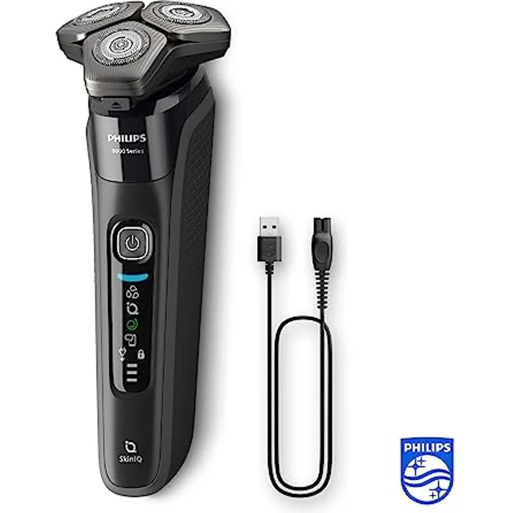 Philips Shaver Series 8000 – Elektrischer Nass- und Trockenrasierer für Herren mit ausklappbarem Trimmer, Ladestation & Reiseetui (Modell S8696/35) – Bild 2
