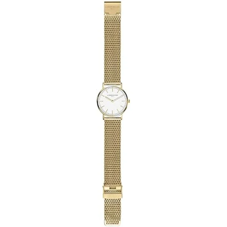 LIEBESKIND Damen Analog Quarz Uhr mit Edelstahl, IP gold-weiß – Bild 4
