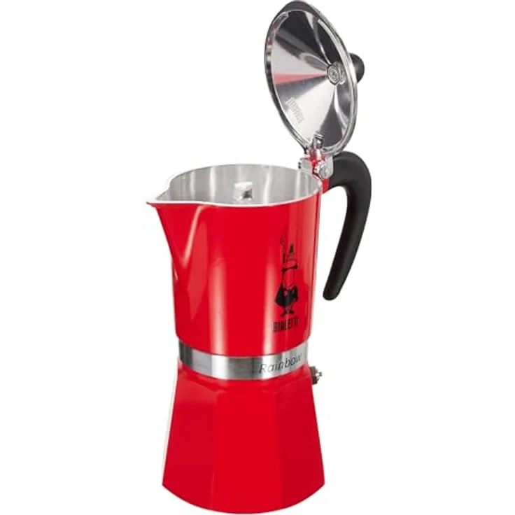 Bialetti 0004963 Espressokocher, Aluminium, rot, 6 Tassen – Bild 4