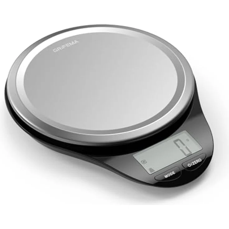 GRIFEMA Küchenwaage 2-5000g, LCD-Display, Tara-Funktion, 6 Einheiten, Auto-Off, Schwarz – Bild 1