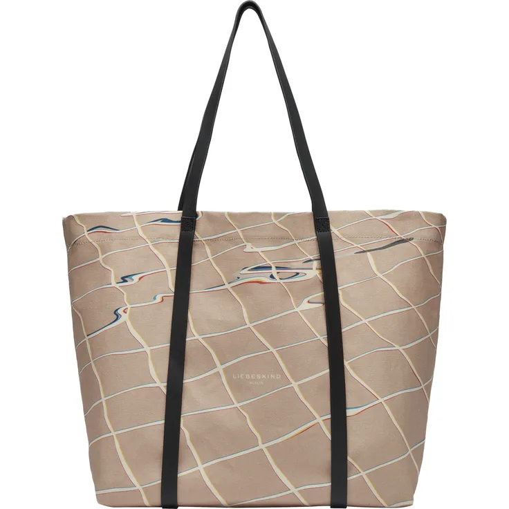 Liebeskind Berlin Shopper Aurora AURORA POOL PRINT, elegante Einkaufstasche in sandy Farbe