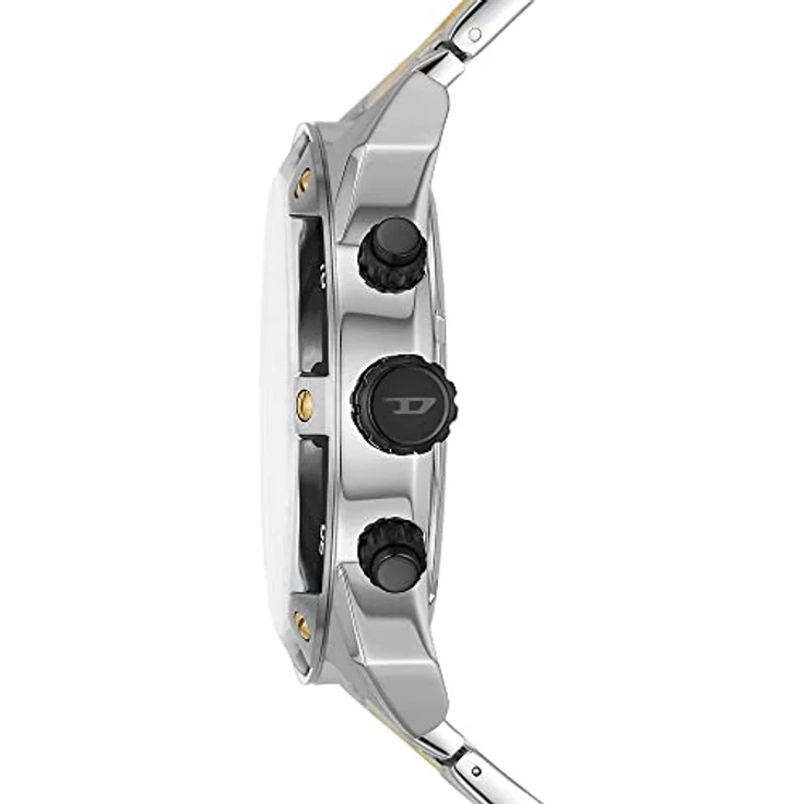 Diesel Herrenuhr Spiked, Chronographenwerk, 49MM Silbernes Edelstahlgehäuse mit Edelstahlarmband, DZ4627 – Bild 4