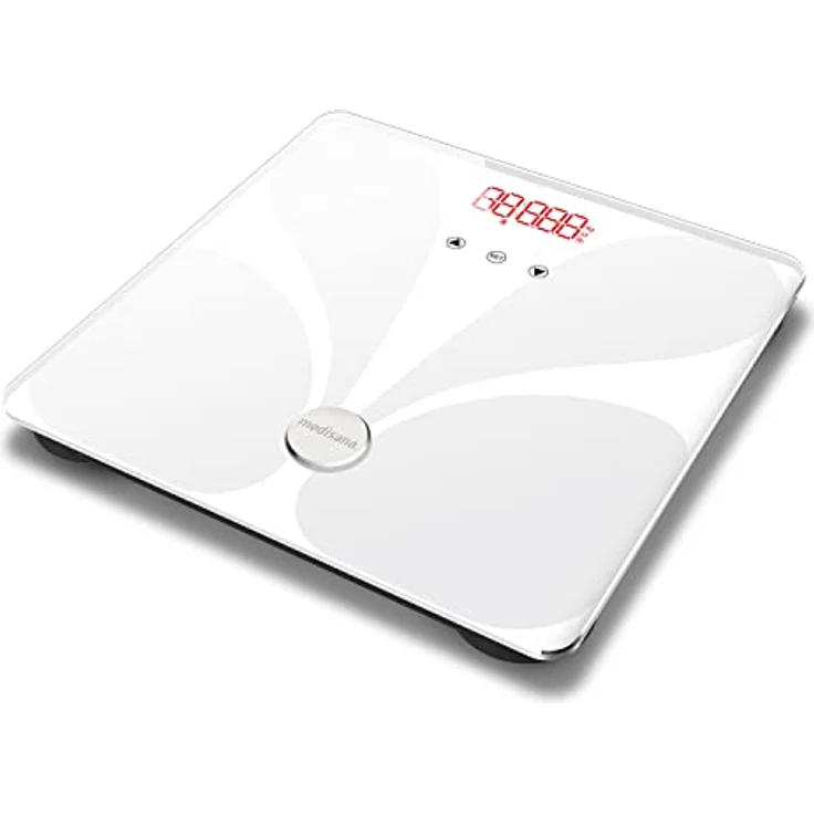 medisana BS 412 connect, digitale Körperanalysewaage 180 kg, Personenwaage zur Messung von Körperfett, Körperwasser, Muskelmasse und Knochengewicht, Körperfettwaage mit Körperanalyse App