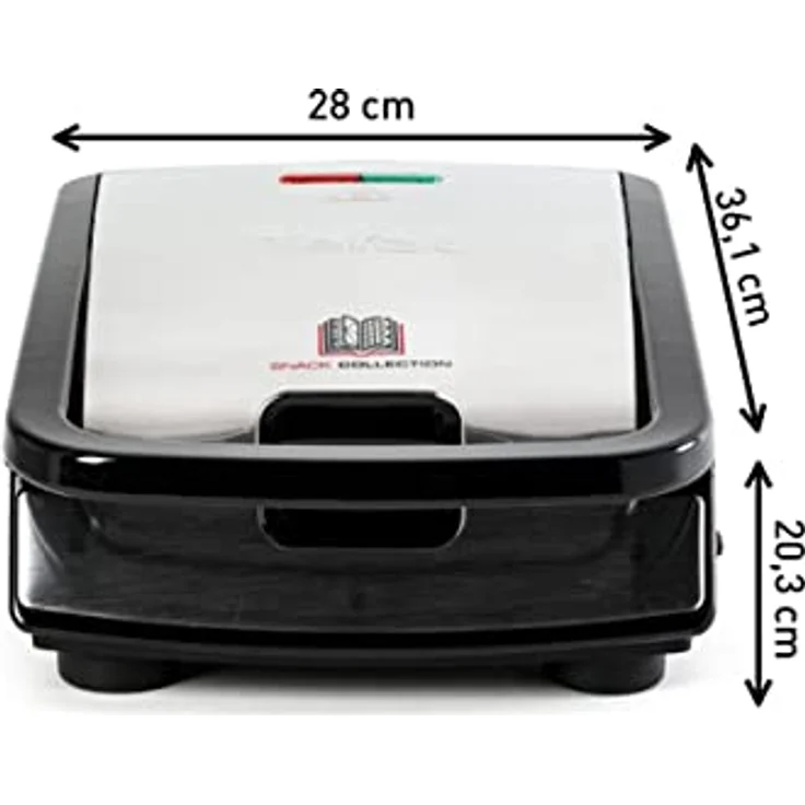 Tefal SW853D12 Waffelautomat, 700W, Wechselplatten, abnehmbare Backform, Antihaftbeschichtung, edelstahl/schwarz – Bild 6