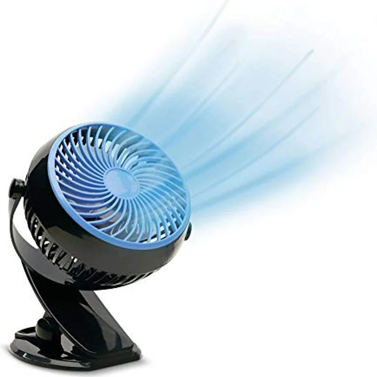 MediaShop Livington Go Fan Tischventilator 2 W, 3 W, 4W, 150 x 186 x 80mm Schwarz – Bild 2