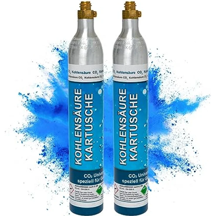 Bluecraft CO2-Kartusche Soda 425g für bis zu 120 Liter Sprudel Wasser | Kompatibel mit gängigen Sprudlern | Umweltfreundlich & kinderleicht austauschbar – Bild 1