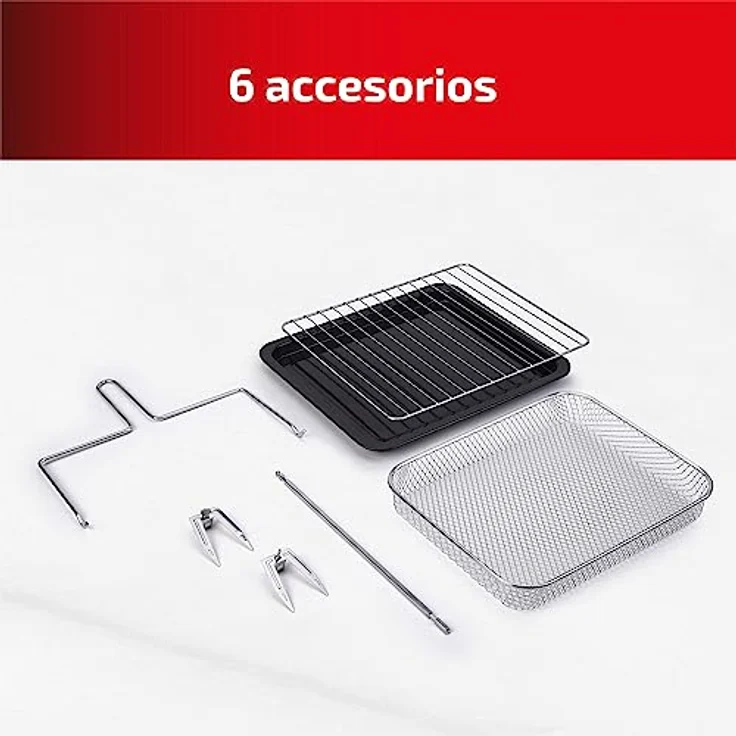 Ufesa Magnum Airfryer Airfryer Luftfritteuse, 23 l, energiesparend, 8 Programme, Rostisserie, 1800 W, digitale Steuerung, Temperatur 230 °C, 6 Zubehörteile enthalten, Metallkörper – Bild 5