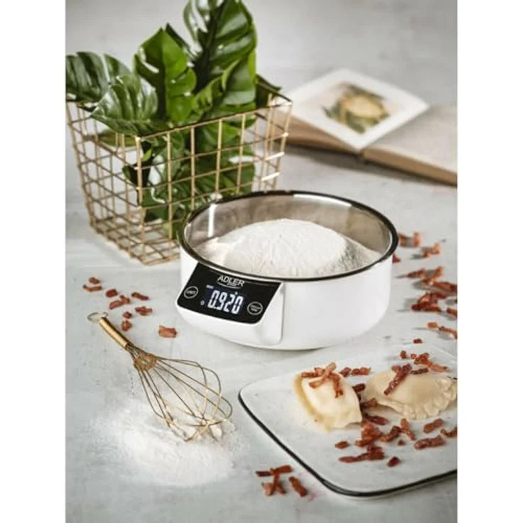 Adler AD 3166 Küchenwaage mit Schüssel Schale Edelstahl Digital Display beleuchtet – Bild 4