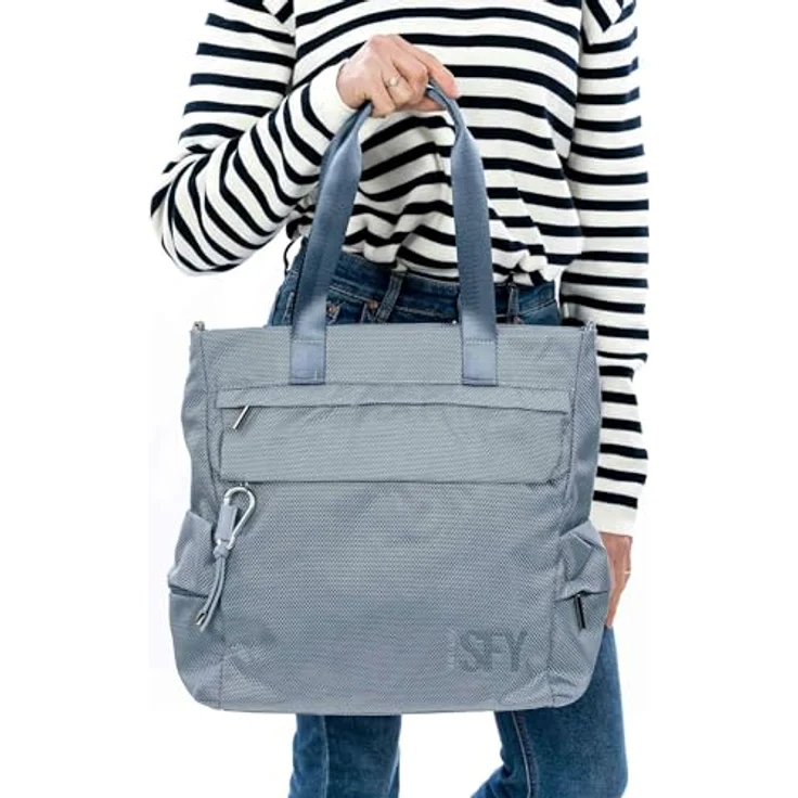 SURI FREY Shopper SFY SURI Sports Marry, hochwertiger Nylon Shopper mit Reißverschluss, zweifarbig, mit abnehmbarem Umhängeriemen und praktischen Seitentaschen – Bild 4