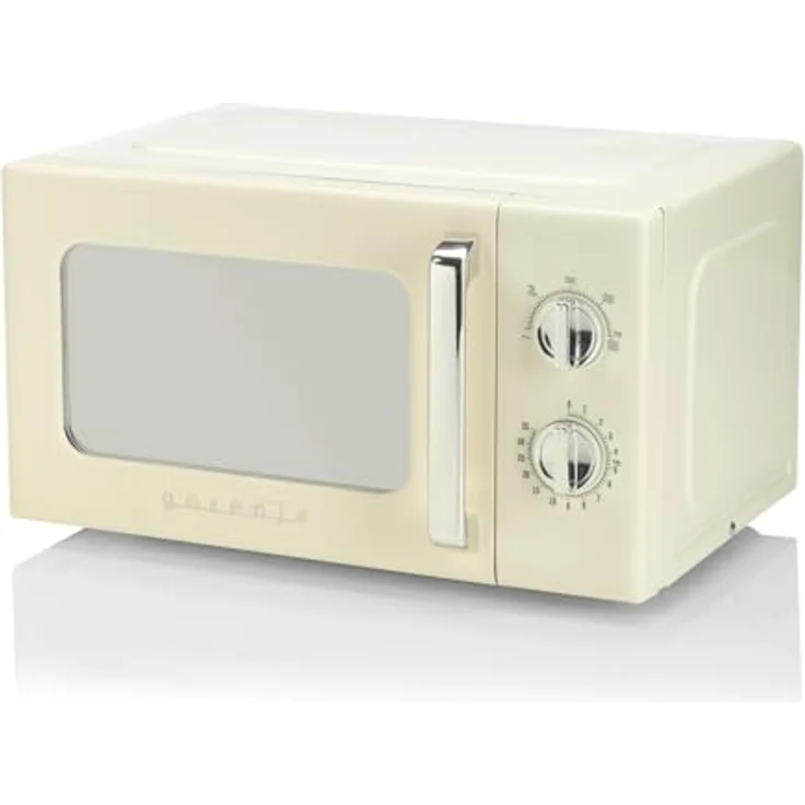 Gorenje MO20E1HRL Retro Standmikrowelle, 5 Leistungsstufen, 700 Watt, 20 l Volumen, Glastür, beige – Bild 1