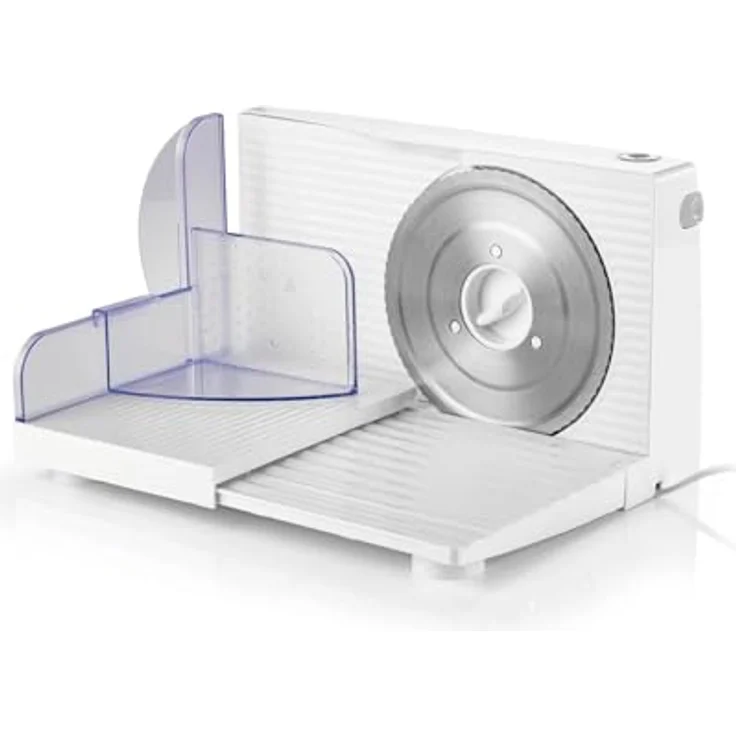 GOURMETMAXX Allesschneider 150W, weiß, kompakt 12.2x24.1x37 cm aus Kunststoff – Bild 1