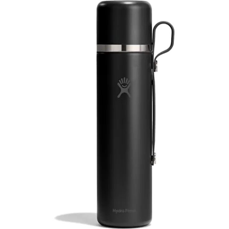 Hydro Flask Insulated Hot Flask And Cup 1,022 ml (36 oz) – Auslaufsicher, doppelwandige Vakuumisolierung für 30 Stunden heiß & kalt – Schwarz