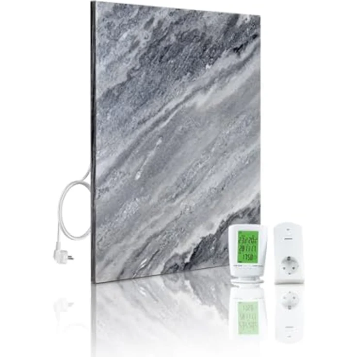 Marwona Naturstein Infrarotheizung mit Digitalthermostat 500 W, energiesparend, 5 Jahre Garantie, Made in Germany, B Ware Qarama – Bild 1