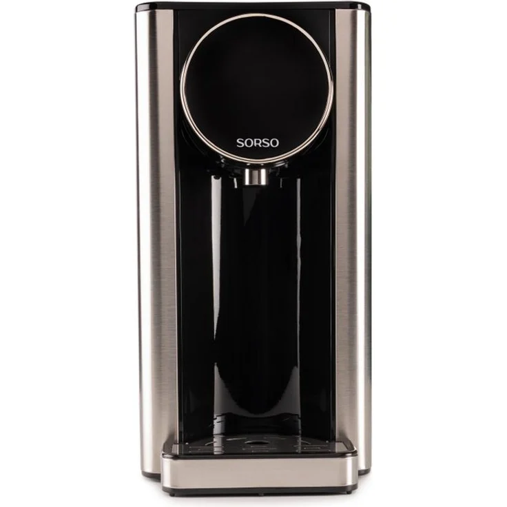 SORSO Flow Heißwasserspender mit 2600 W Leistung, 7 Temperaturstufen, 5 Mengenoptionen und 2,7-Liter-Wassertank, Edelstahl