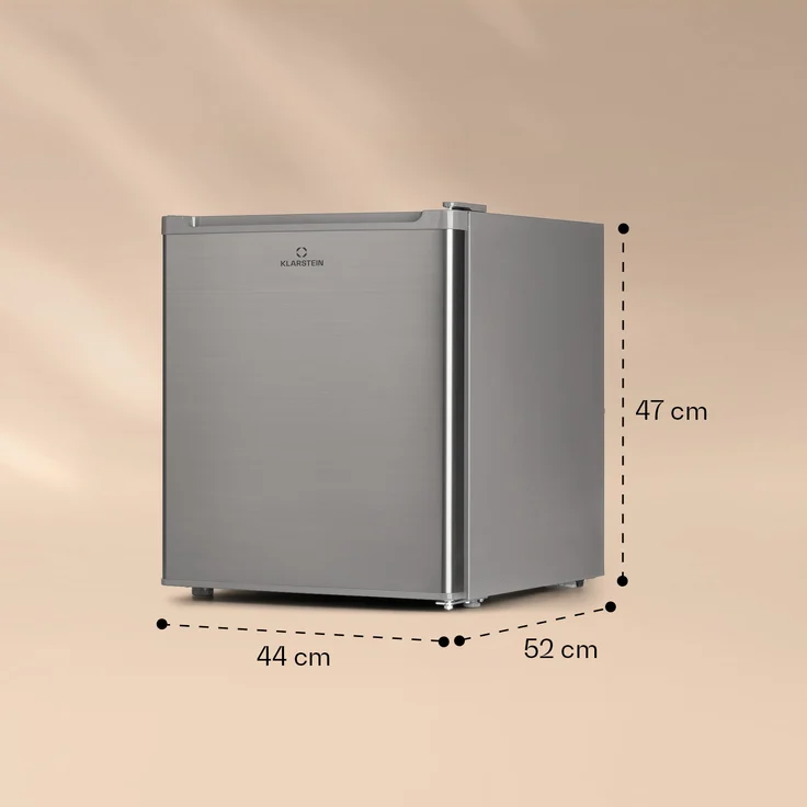Klarstein Garfield Eco Gefrierschrank, freistehend, silber, Breite 44 cm, Energieklasse E – Bild 6