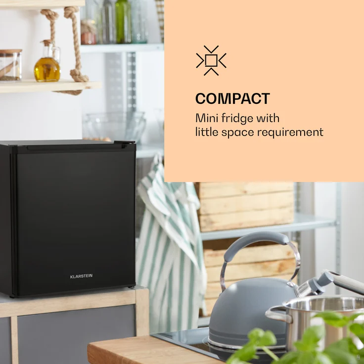 Snoopy Eco Mini-Kühlschrank mit Gefrierfach, schwarz – Bild 2