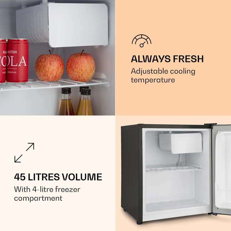 Snoopy Eco Mini-Kühlschrank mit Gefrierfach, schwarz – Bild 3