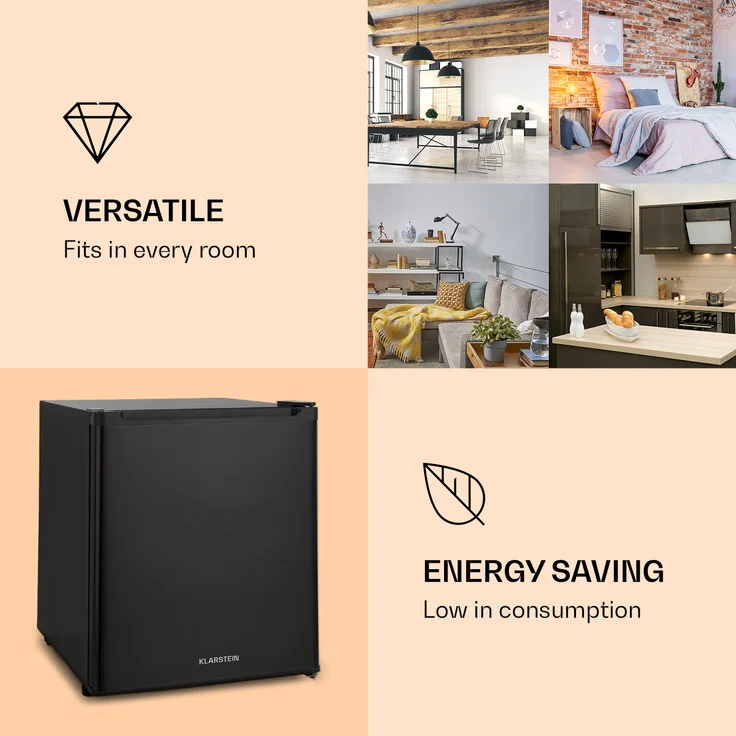 Snoopy Eco Mini-Kühlschrank mit Gefrierfach, schwarz – Bild 4