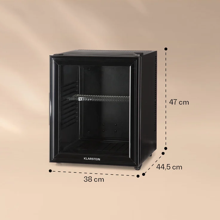 Brooklyn 24L Minikühlschrank A LED Kunststoff-Einsatz Glastür schwarz Schwarz, 32 Ltr – Bild 6