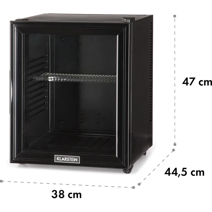 Brooklyn 24L Minikühlschrank A LED Kunststoff-Einsatz Glastür schwarz Schwarz, 32 Ltr – Bild 10