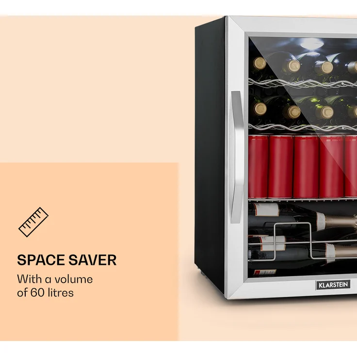 Beersafe XL Mix It Edition Getränkekühlschrank LED 4 Metallroste Glastür – Bild 2