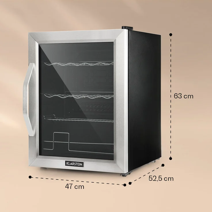 Beersafe XL Mix It Edition Getränkekühlschrank LED 4 Metallroste Glastür – Bild 5