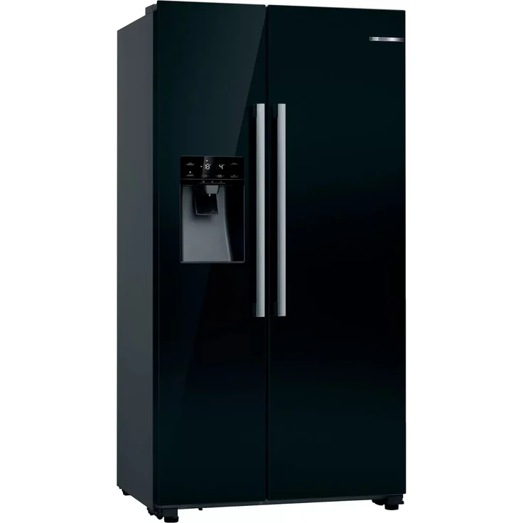 Bosch Serie 6 KAD93VBFP Side-by-Side-Kühlschrank, freistehend, schwarz, NoFrost, Schnellkühlen und -gefrieren, Wasser- und Eiswürfelspender, Festwasseranschluss, Breite 91 cm – Bild 7