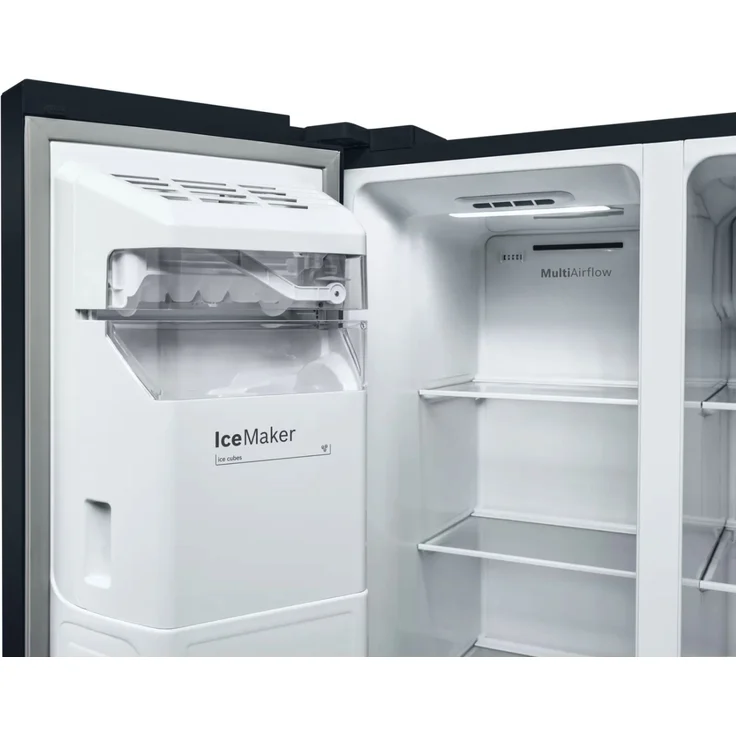 Bosch Serie 6 KAD93VBFP Side-by-Side-Kühlschrank, freistehend, schwarz, NoFrost, Schnellkühlen und -gefrieren, Wasser- und Eiswürfelspender, Festwasseranschluss, Breite 91 cm – Bild 16