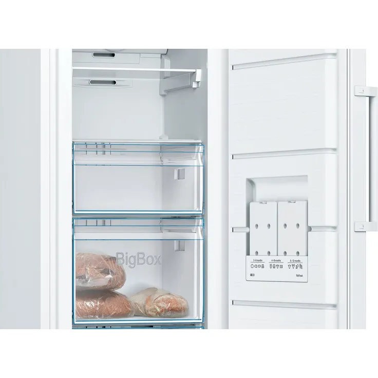 Bosch GSN29VWEP Gefrierschrank, freistehend, weiß, NoFrost, Schnellgefrieren, FreshSense, Breite 60 cm, Energieklasse E – Bild 7
