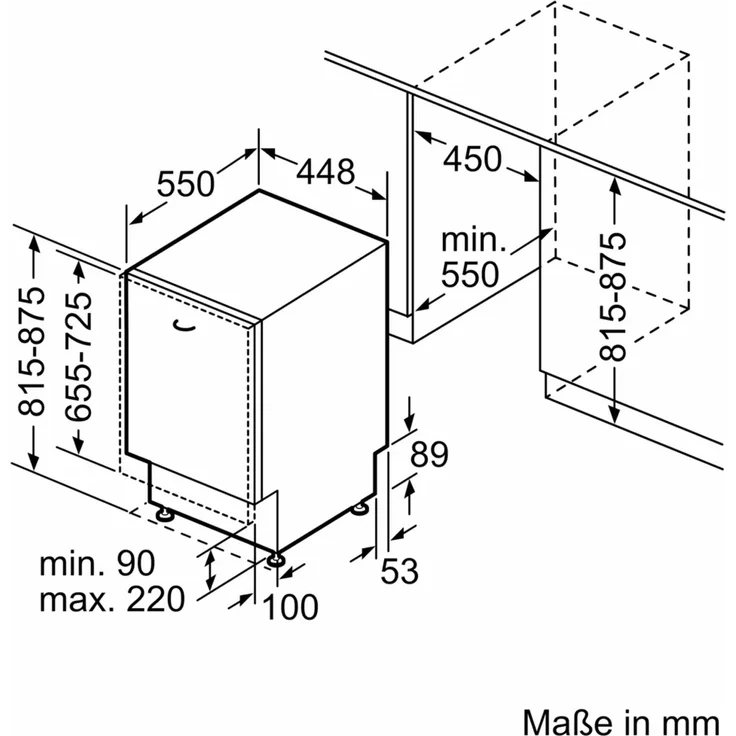Siemens SR61IX05KE, Geschirrspüler, F, Geräuschemissionsklasse C, Geräuschemissionen 48 Dezibel – Bild 4