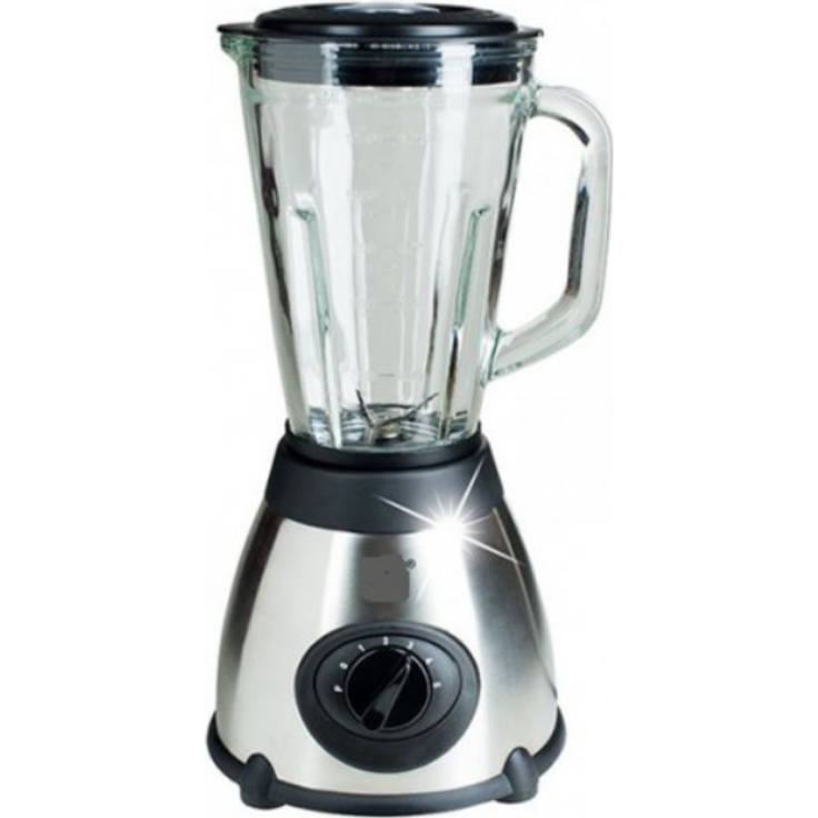 MIA VitaSpeed Standmixer, 500 Watt, 1,5 Liter, 5 Geschwindigkeiten, Puls-Funktion, Edelstahl, silber