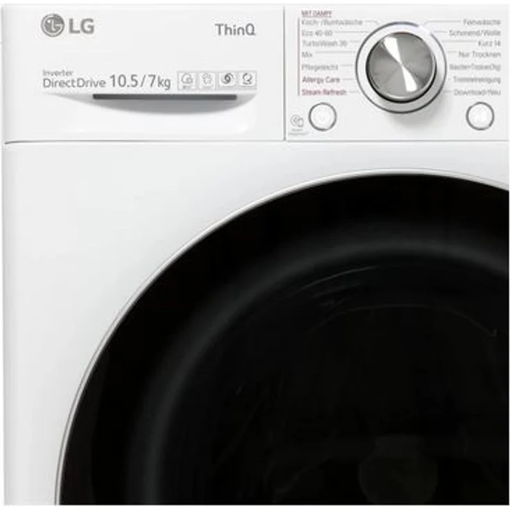 LG V7WD107H2E, Waschtrockner, Energieeffizienzklasse E, Standgerät, Breite 60 cm, Geräuschemissionsklasse A – Bild 3