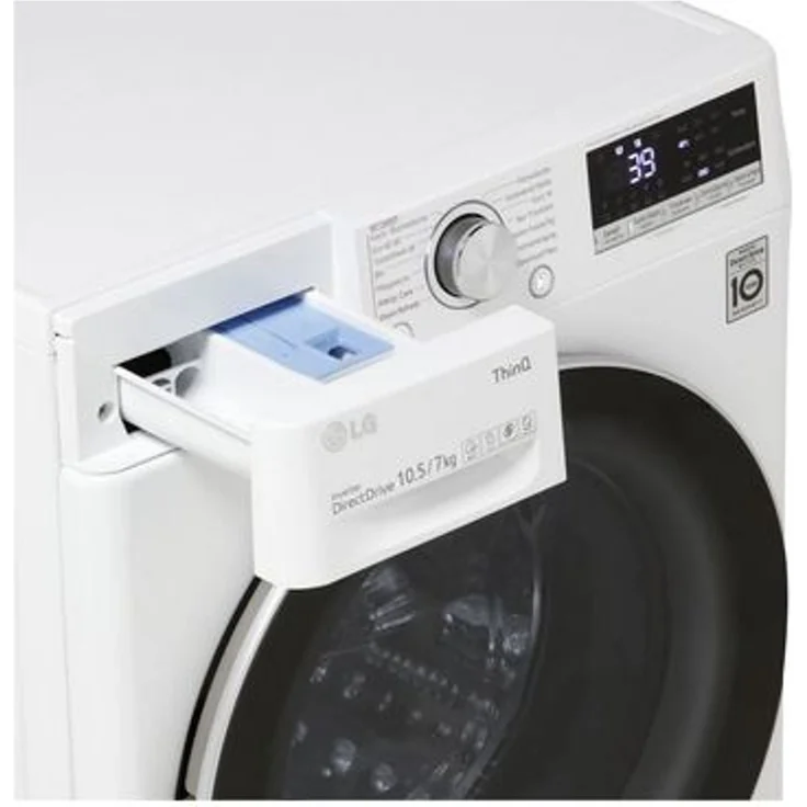LG V7WD107H2E, Waschtrockner, Energieeffizienzklasse E, Standgerät, Breite 60 cm, Geräuschemissionsklasse A – Bild 5