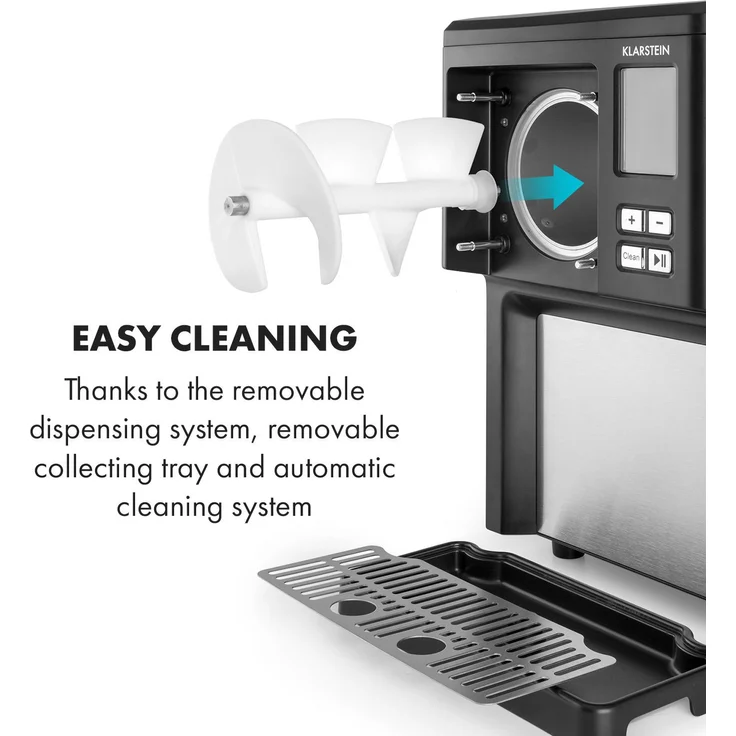 Klarstein Sweet Sundae Eiscrememaschine Kompressor, 200W, 1,5l Fassungsvermögen, Edelstahl schwarz – Bild 8