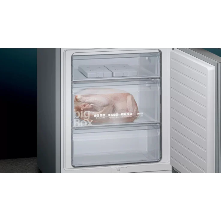 Siemens KG49EAICA Kühl-Gefrierkombination, freistehend, silber, SuperKühlen, SuperGefrieren, 0-Grad-Zone, Urlaubsschaltung, Breite 70 cm – Bild 10
