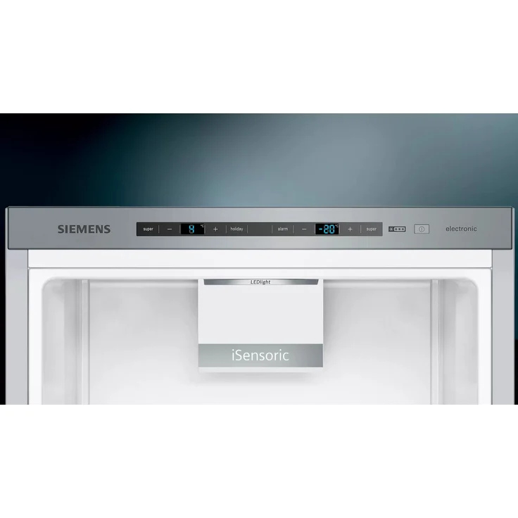 Siemens KG49EAICA Kühl-Gefrierkombination, freistehend, silber, SuperKühlen, SuperGefrieren, 0-Grad-Zone, Urlaubsschaltung, Breite 70 cm – Bild 9
