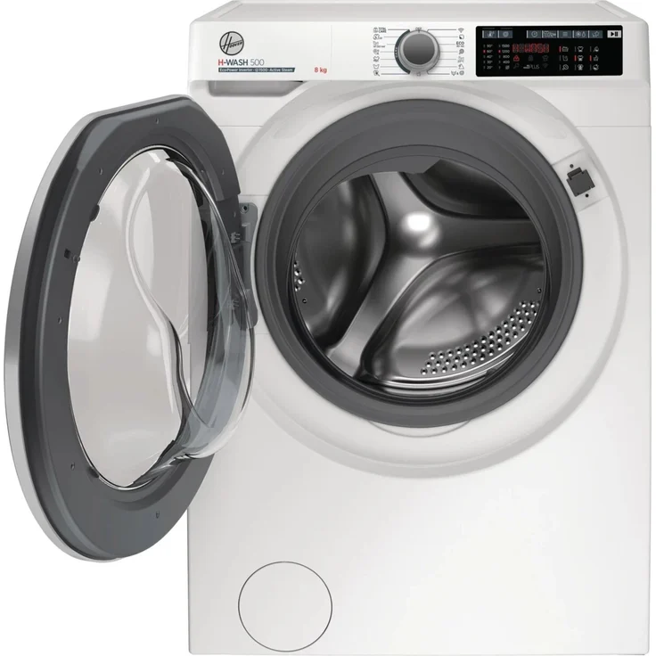 Hoover HWQ 58AMBS-1-5, Frontlader-Waschmaschine, A, Fassungsvermögen 8 kg, Standgerät, Breite 65 cm, Digital-Display, Restzeitanzeige – Bild 4